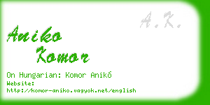 aniko komor business card